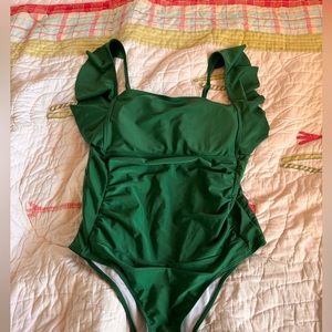 One piece swimsuit, shein, green